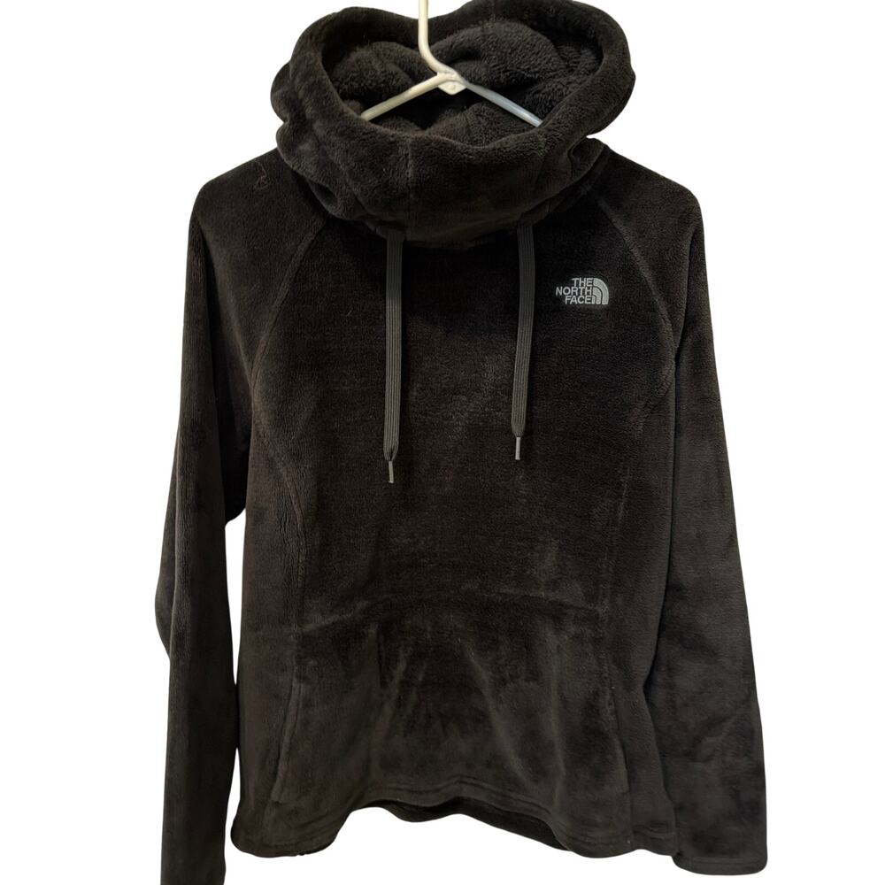 The North Face Women's Black Fleece Cowl Neck Pullover Hoodie Size Large NWOT